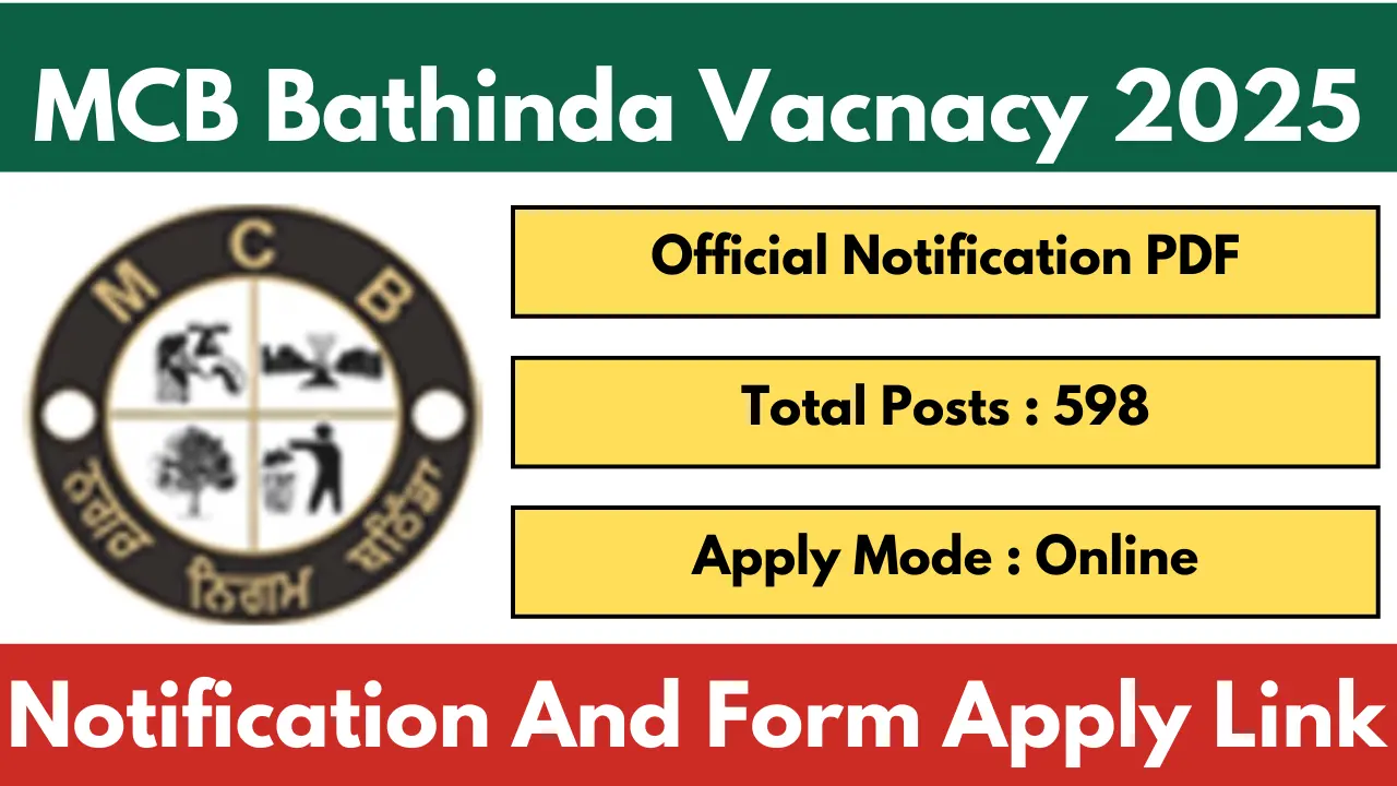 Bathinda Municipal Corporation Bathinda Recruitment 2025